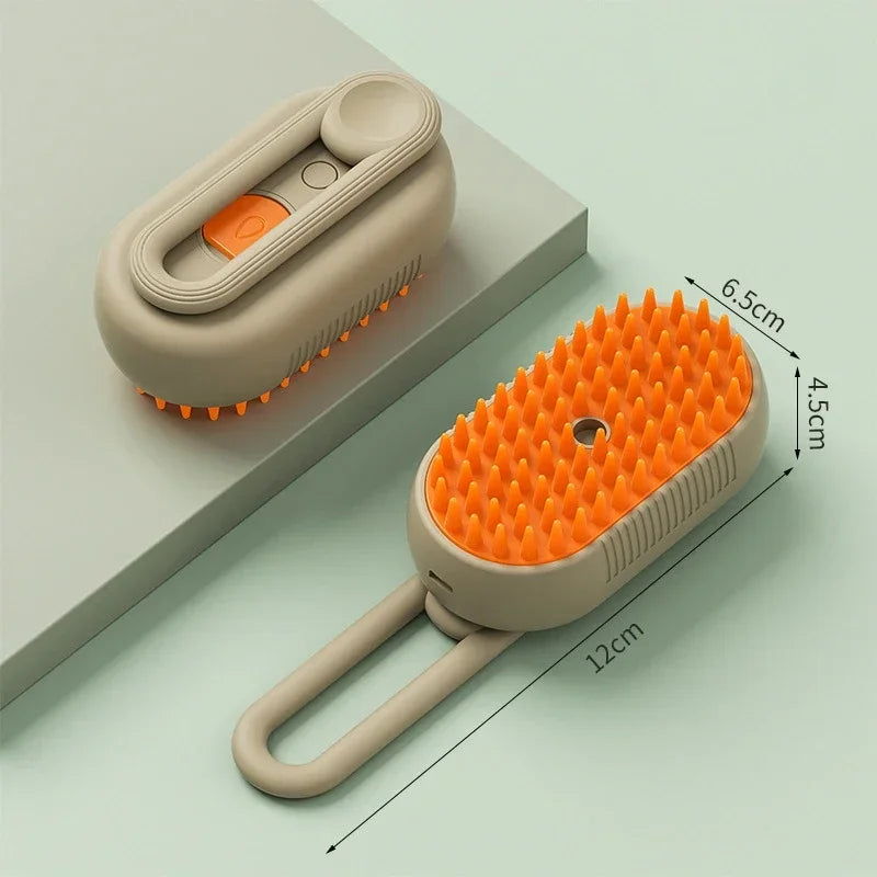 Brosse de toilettage à vapeur 5 en 1 pour chats et chiens | Peigne de massage et épilation par pulvérisation
