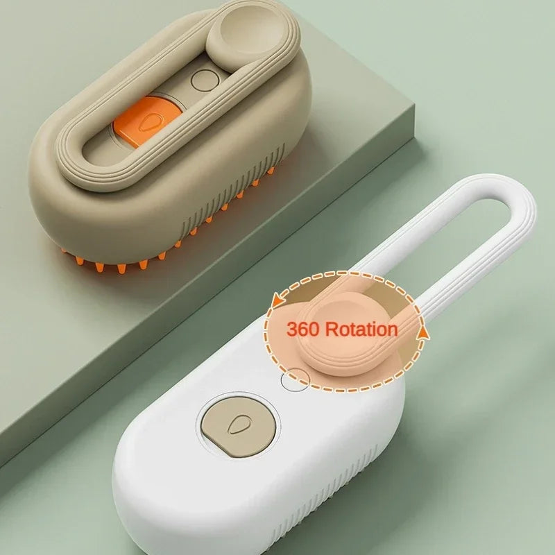 Brosse de toilettage à vapeur 5 en 1 pour chats et chiens | Peigne de massage et épilation par pulvérisation