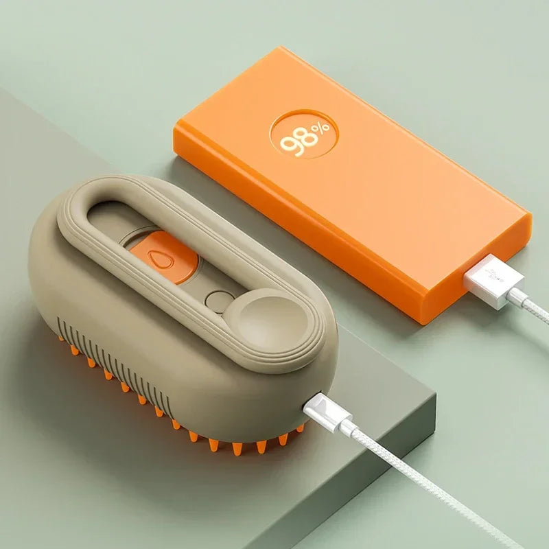 Brosse de toilettage à vapeur 5 en 1 pour chats et chiens | Peigne de massage et épilation par pulvérisation
