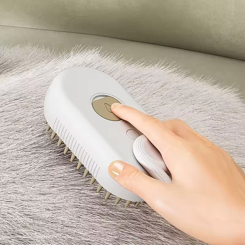 Brosse de toilettage à vapeur 5 en 1 pour chats et chiens | Peigne de massage et épilation par pulvérisation